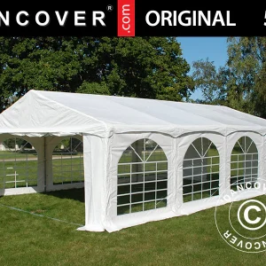Partyzelt Original 5x8m PVC 900, "Arched", Weiß