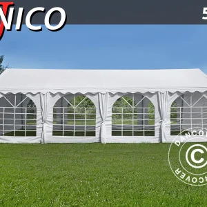 Partyzelt UNICO 5x8m, Weiß