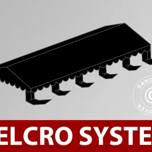 Dachplane für Partyzelt UNICO, PVC/Polyester, 5x10m, Schwarz