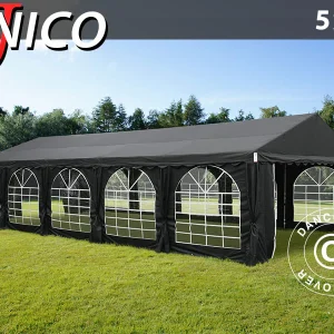 Partyzelt UNICO 5x10m, Schwarz