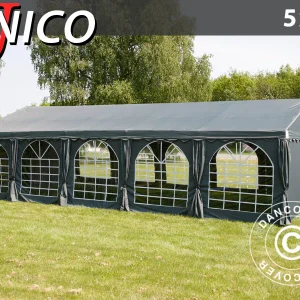 Partyzelt UNICO 5x10m, Dunkelgrau