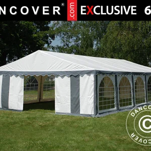 Partyzelt Exclusive 6x10m PVC 900, Grau/Weiß