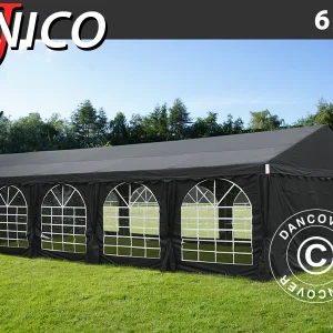 Partyzelt UNICO 6x12m, Schwarz