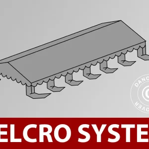 Dachplane für Partyzelt UNICO, PVC/Polyester, 6x12m, dunkelgrau