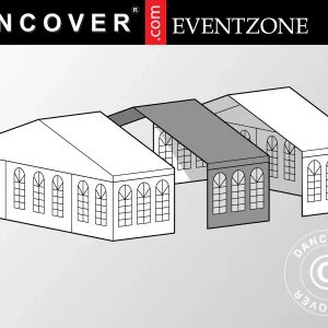 3m-Erweiterung für professionelles Partyzelt EventZone 9x9m PVC, Weiß