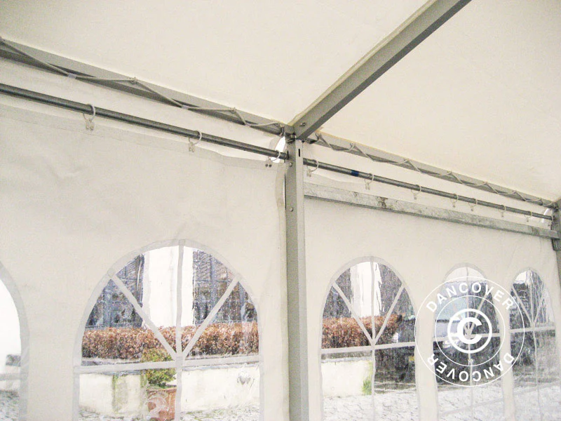 Professionelles Partyzelt EventZone 9x12m PVC, Weiß - Imagen 4
