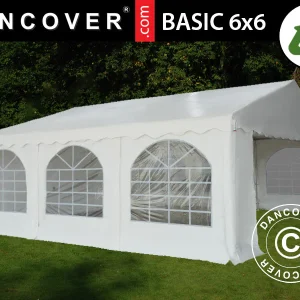 Partyzelt Basic 6x6m PVC 700, Weiß