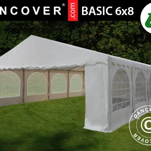 Partyzelt Basic 6x8m PVC 700, Weiß