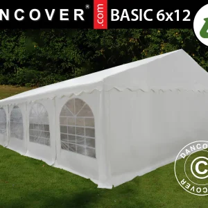 Partyzelt Basic 6x12m PVC 700, Weiß