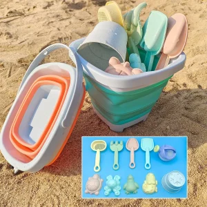 Kit de juego con arena y agua para niños | Set con accesorios plegables