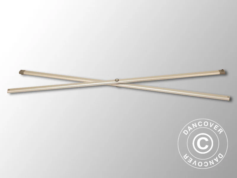 Komplette Scherenstangen 2m, Schwarzes Verbindungsstück