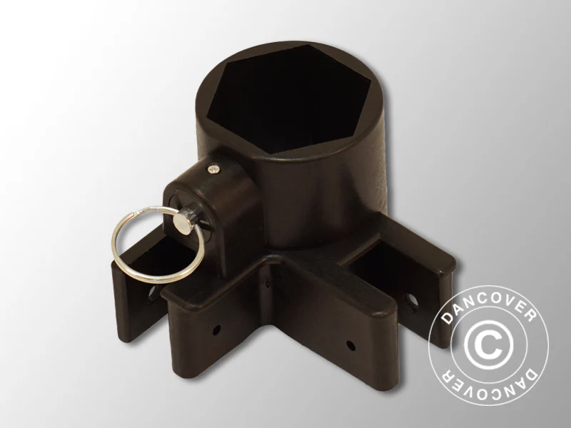 Eckstangen-Verbindungsstück, Schwarz - Imagen 2