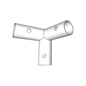 3-Wege-Verbindungsstück, Ø42+Ø54mm, 120°