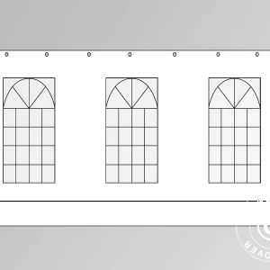 Seitenwand mit Fenster für Partyzelt PLUS 6m, Weiß