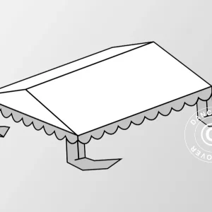 Dachplane für das Partyzelt Plus 3x6m PE, Weiß/Grau