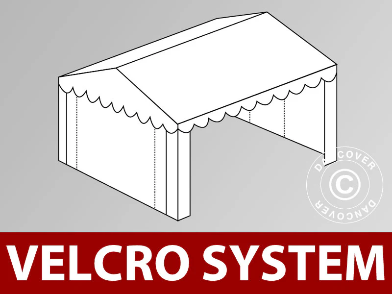 Dachplane mit Klettverschluss für Plus-Partyzelt 5x6m, Weiß - Imagen 2