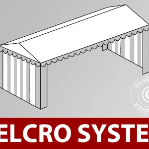 Dachplane mit Klettverschluss für Plus-Partyzelt 5x8m, Weiß/Grau