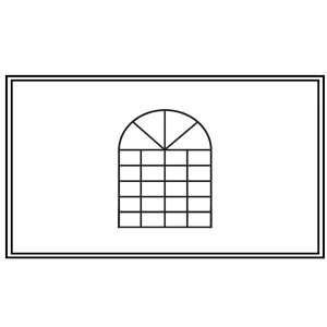 Seitenwand mit Fenster für PartyZone Pagoda, 3m, weiß