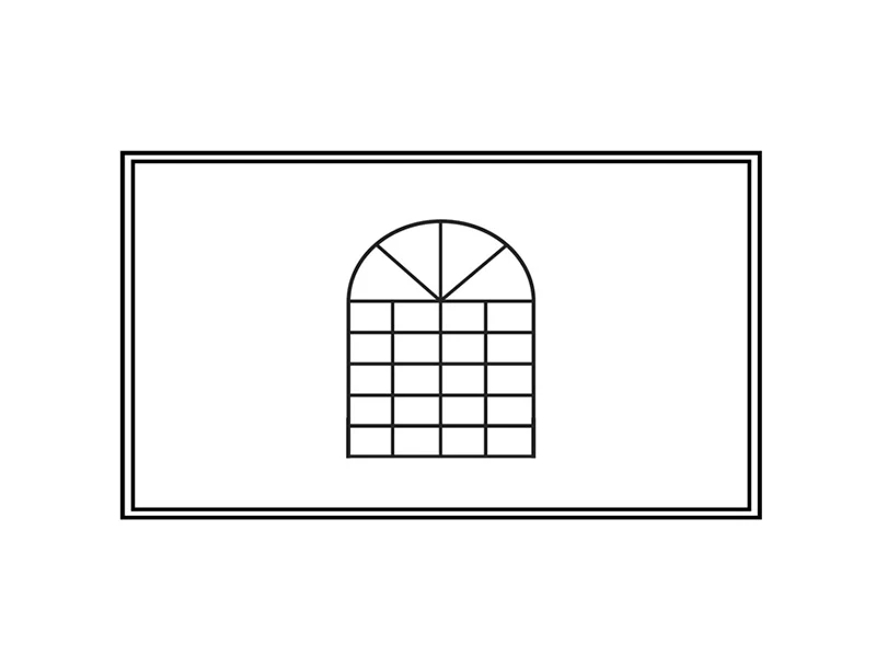 Seitenwand mit Fenster für PartyZone Pagoda, 3m, weiß - Imagen 2