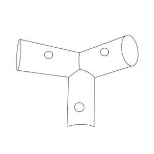 3-Wege-Verbindungsstück, Ø42mm, 110°