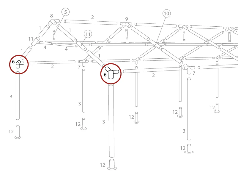 3-Wege-Verbindungsstück, Ø42mm, 110° - Imagen 6