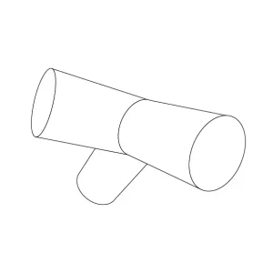 3-Wege-Verbindungsstück, Ø42mm, 140°