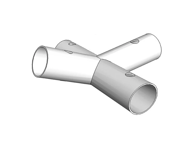 4-Wege-Verbindungsstück, Ø42mm, 140°