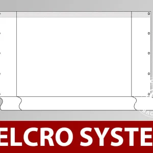 Giebelwand Semi Pro 3m mit breiter Tür, Weiß