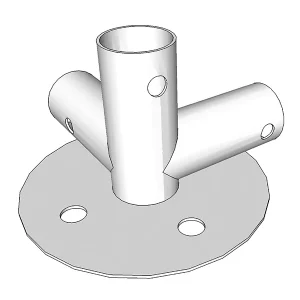 3-Wege-Verbindungsstück für Grundrahmen, Ø42+Ø54mm