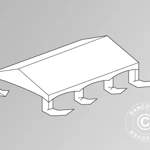 Dachplane für das Partyzelt Original 4x6m PVC, "Arched", Weiß