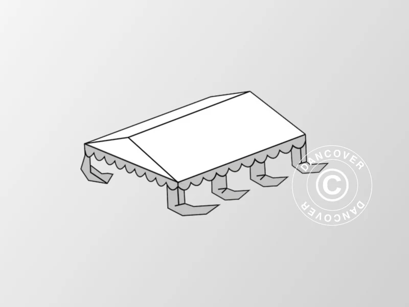 Dachplane für das Partyzelt Original 4x6m PVC, Weiß/Grau - Imagen 2