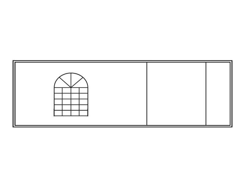 Seitenwand mit Tür für PartyZone Pagoda, 5m, weiß - Imagen 2