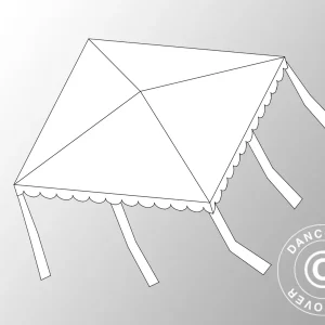 Dachplane für Pagoda Exclusive 5x5m, PVC, Weiß