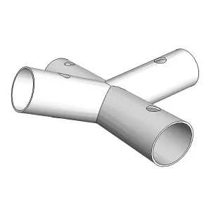 4-Wege-Verbindungsstück, Ø42+Ø54mm, 140°