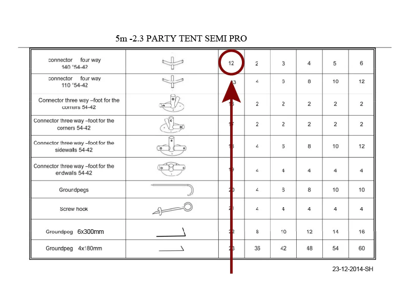 4-Wege-Verbindungsstück, Ø42+Ø54mm, 140° - Imagen 4