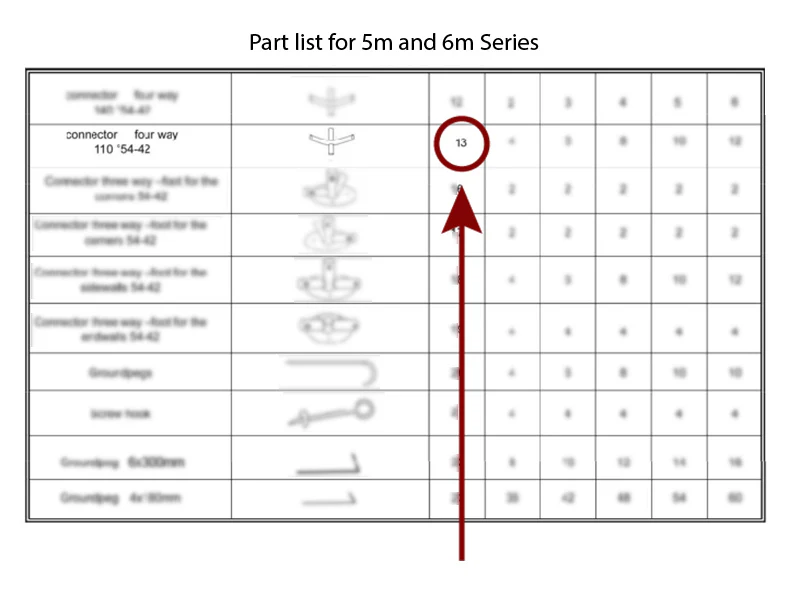 4-Wege-Verbindungsstück, Ø42+Ø54mm, 110° - Imagen 4