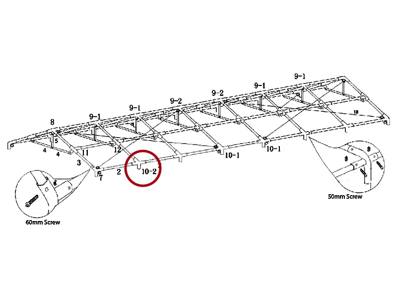 4-Wege-Verbindungsstück, Ø42+Ø54mm, 110° - Imagen 9