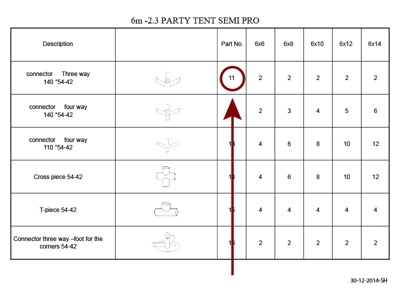 3-Wege-Verbindungsstück, Ø42+Ø54mm,140° - Imagen 4