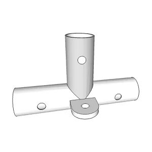 3-Wege-Verbindungsstück, Ø42+Ø54mm