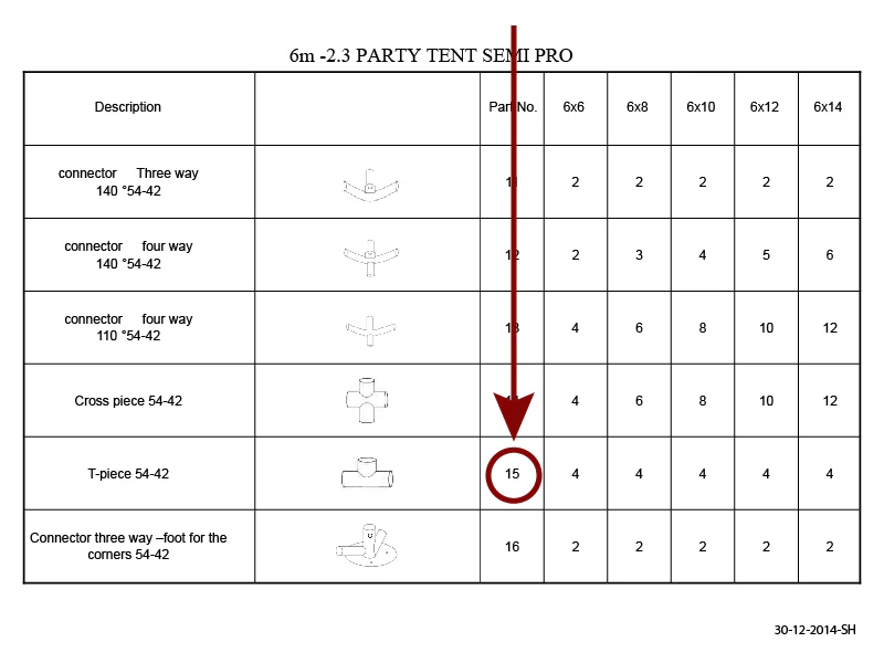 3-Wege-Verbindungsstück, Ø42+Ø54mm - Imagen 3