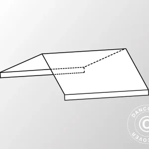 4m Dachplane Mittelabschnitt für Exclusive CombiTents®, 6x4m, PVC, weiß