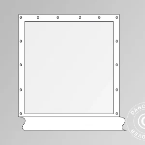 Seitenwand mit Panoramafenster für Partyzelt Exclusive, Weiß