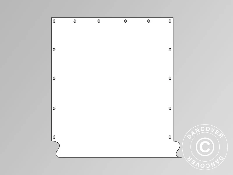 Seitenwand für Partyzelt Exclusive, Weiß - Imagen 2