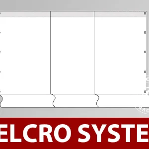 Giebelwand Original 6m mit schmaler Tür, Weiß