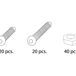 Tasche mit Schrauben & Gegenmuttern