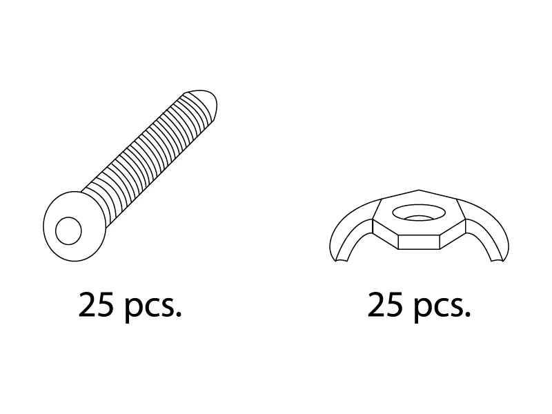 Tasche mit Flügelmuttern & Schrauben - Imagen 2