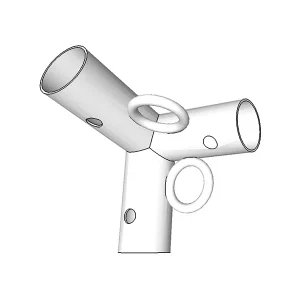 3-Wege-Verbindungsstück, Ø42+Ø54mm, 110°
