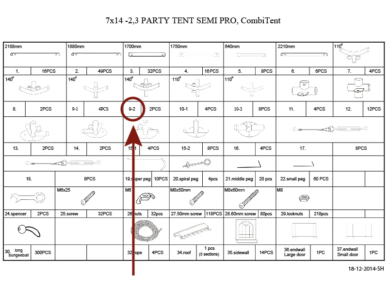 4-Wege-Verbindungsstück, Ø42+Ø54mm, 140° - Imagen 3