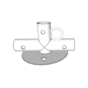 3-Wege-Verbindungsstück für Grundrahmen, Ø42+Ø54mm