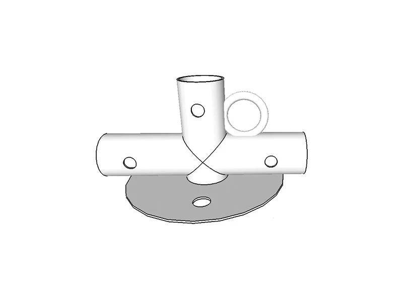 3-Wege-Verbindungsstück für Grundrahmen, Ø42+Ø54mm - Imagen 2